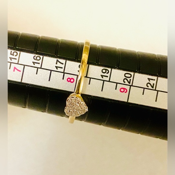 ✨14 K gold Heart Ring with Diamonds 💎 - Picture 6 of 6